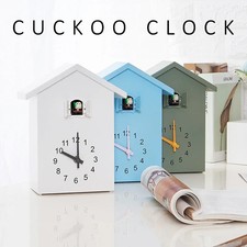 Cuckoo Quartz Wall Clock Modern Bird Home Living Room Hanging Watch