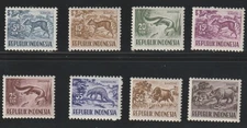 Indonesia    1956    Sc # 424-31   Animals   MNH   OG