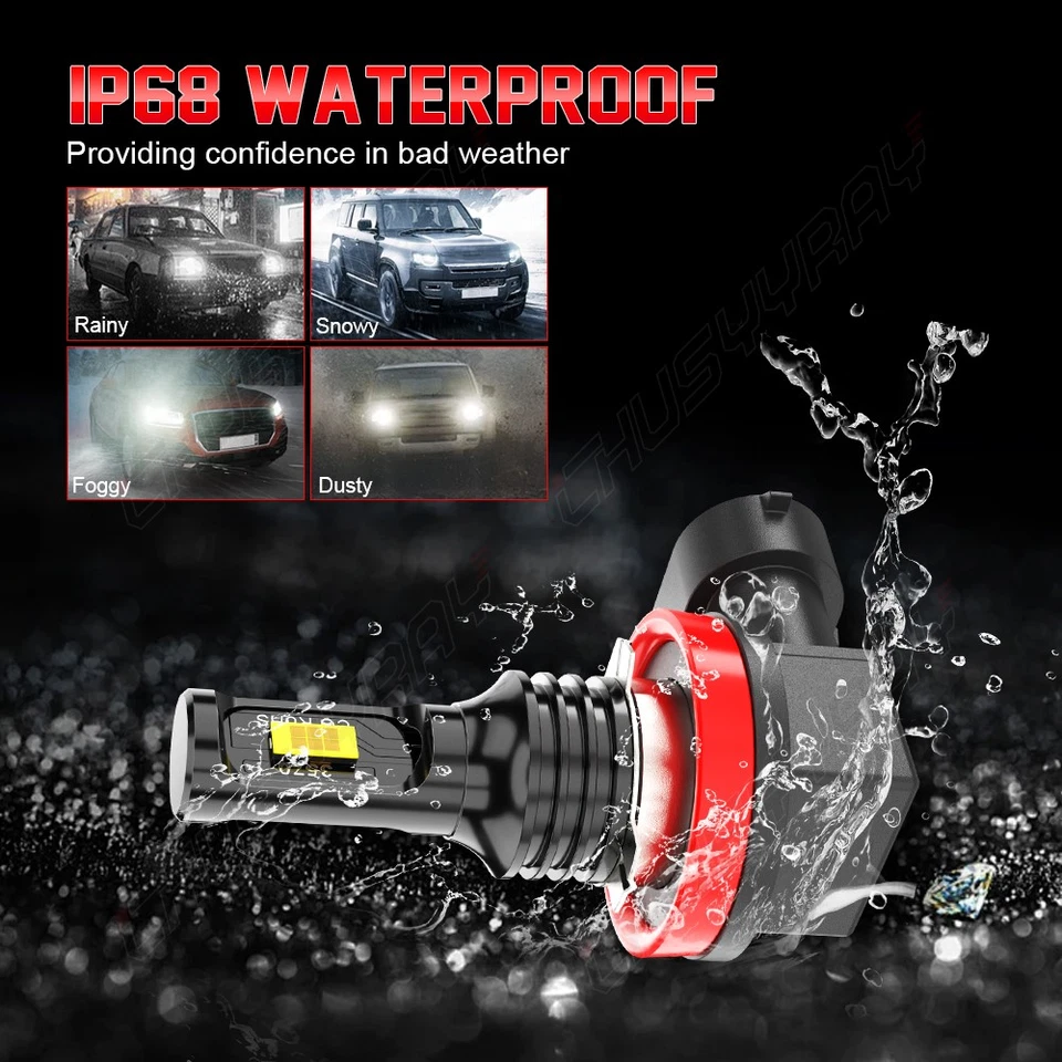 Kit de neblina/condução branco 6000K lâmpadas de neblina LED H8 para Kia Sedona 2006-2018 H11 - Imagem 4 de 4