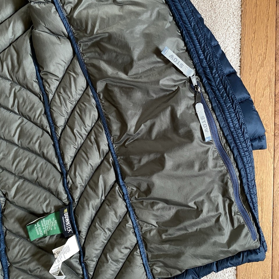 Doudoune L.L.Bean Ultralight 850 Down, Femme M, Bleue, Avec Taches Mais Fonctionnelle