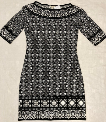 Max Studio Kleid Minikleid Jerseykleid schwaz weiss Gr. M
