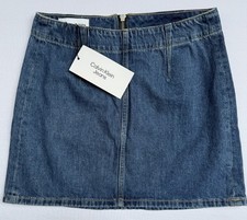 Calvin Klein Jeans Denim Mini Skirt Size 25 NWT A-Line Y2K