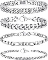 Armband Edelstahl Panzerkette 19Cm-21Cm Herren Schmuck Geschenk FüR MäNner