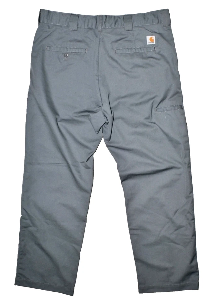 Carhartt WIP Crafter Pant Grey W36 L32 Workwear Relaxed Straight Fit Zip Fly - Bild 2 von 4