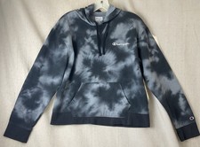 Champion Women's cropped Grey Tie Dye Hoodie L