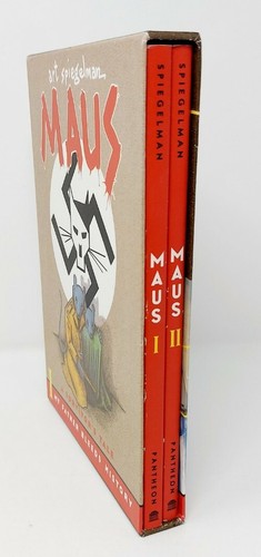 MAUS: ART SPIEGELMAN Boxed Set SURVIVOR'S TALE Vol. 1 &2 I II Book w Slip Cover - Picture 11 of 12