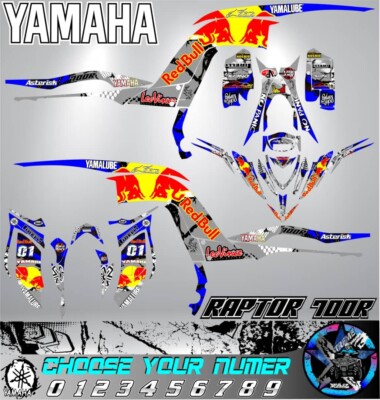 Kit De Décalcomanies Graphiques Pour Yamaha Raptor 700 (2013-2024) - 4 Designs Amérique