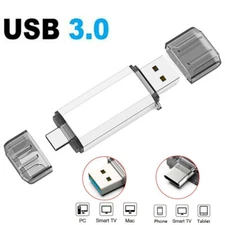 2in1 USB 3.0 Flash Drive 128GB Memory Photo Stick For iPhone iPad Android Type C