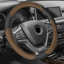 Perforated Genuine Leather Steering Wheel Cover Universal Fit Perforated Genuine Leather Steering Wheel Cover Universal Fit