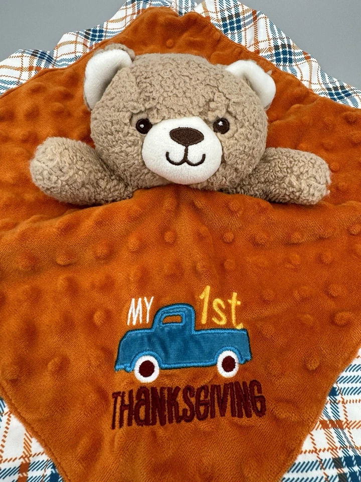 Одеяло для безопасности грузовика Baby Starters My 1st Thanksgiving Teddy Bear Lovey - Изображение 2 из 4