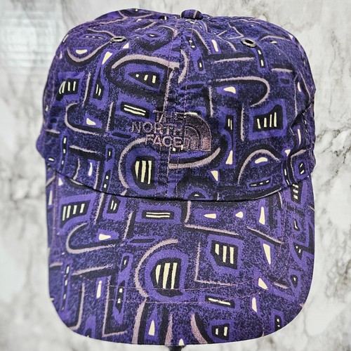 The North Face Mütze Kappe lila Azteken Einheitsgröße Riemen Rücken Supplex Nylon Stickerei