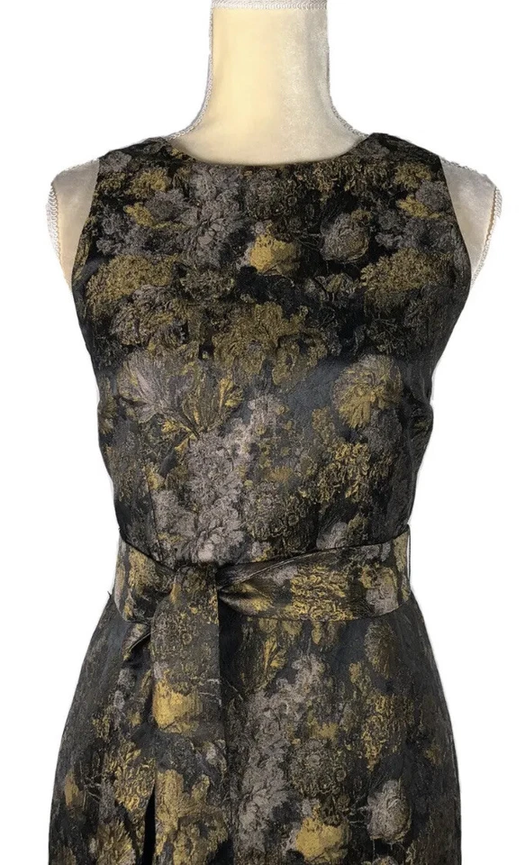 Antonio Melani Dress Sheath 4 Mermaid Gown Sleeveless Jacquard Belt NW $199 - Image 2 of 4