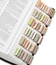Bible Tabs for Women and Man, Bible Book Tabs, 75 Tabs, Laminated Bible Tabs, Bo