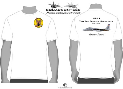 7th Tac Fighter Squadron F-15 Eagle Squadron T-Shirt, USAF Licensed Product