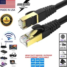 Cat 8 Ethernet Cable RJ45 Game Super Speed 40Gbps Patch LAN Network Gold Plated