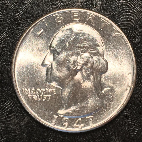 1947-D Silver Washington Quarter - Nice Uncirculated - High Quality Scans #G344