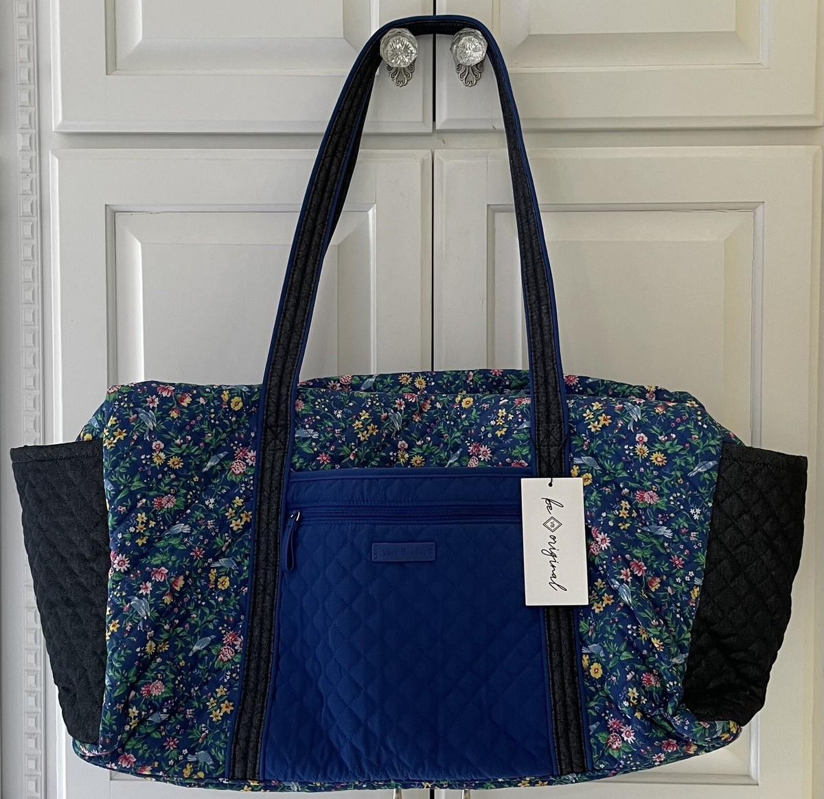 Vera Bradley Bluebird Custom Large Travel Duffel Navy Denim