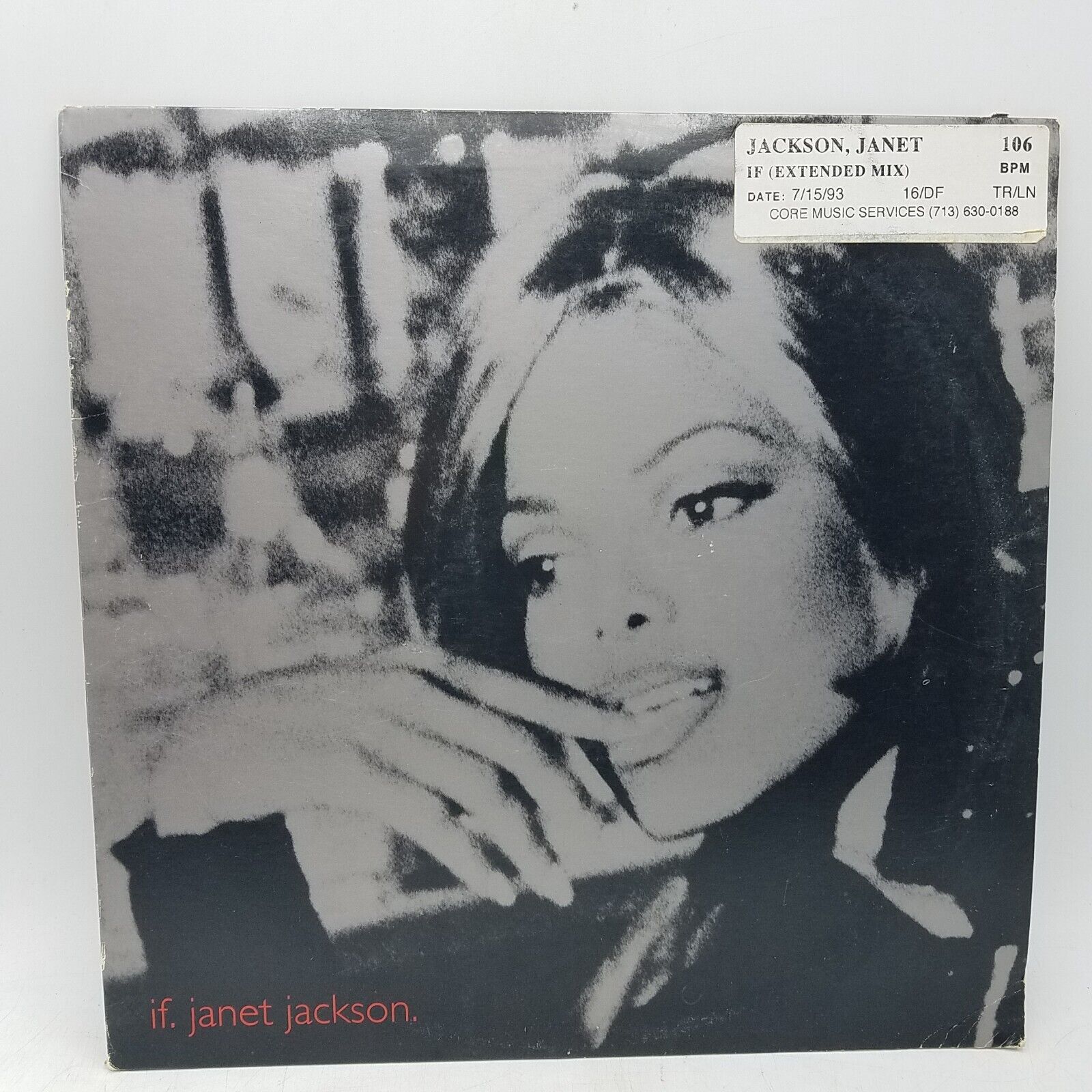 Janet Jackson "If" (12" Single) Virgin Records Y-12675