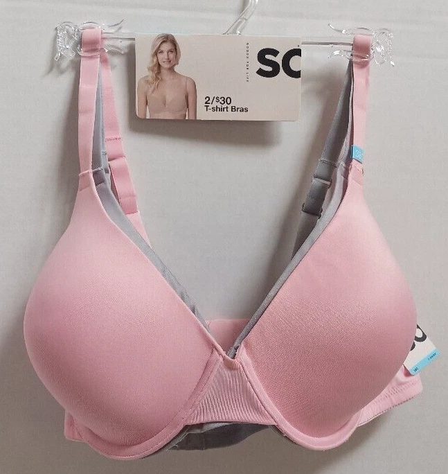 Nuevo con etiquetas Paquete de 2 camisetas convertibles ligeramente forradas para jóvenes SO51-001 talla 38C Foto 2 de 4