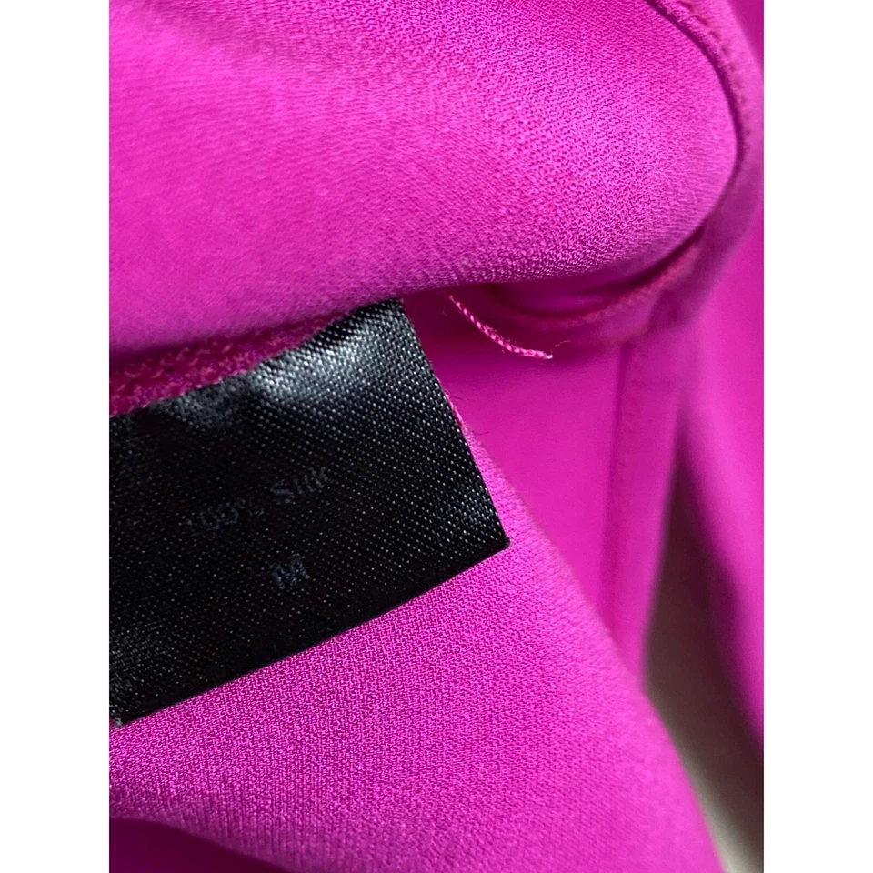 Jenni Kayne Silk Long Sleeve Pink top Women Medium Lightweight Office Career - Image 4 of 4