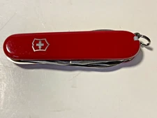 Victorinox Swiss Army Stainless Officers Suisse Red Knife 6 Blades ORIGINAL BOX
