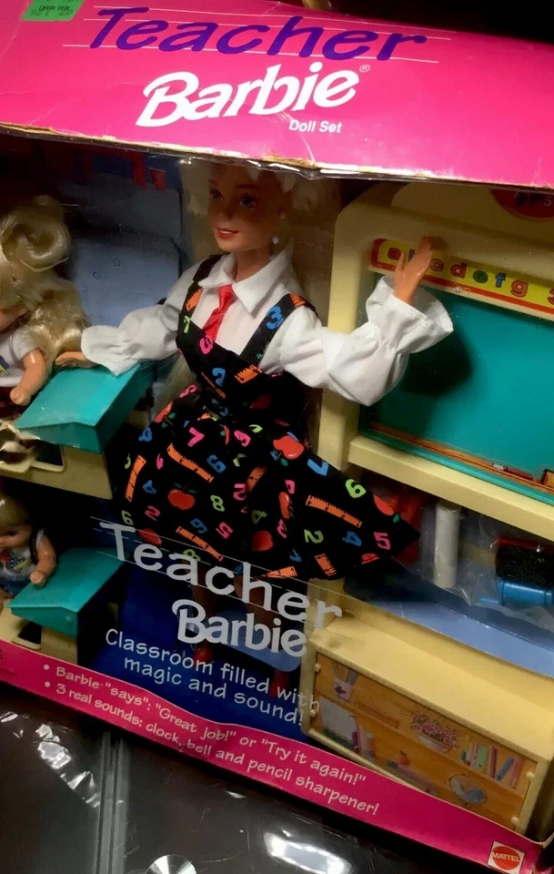 Talking “Teacher Barbie” 1995 NRFB/SIN USAR, EN CAJA MUY BUEN ESTADO retirado del mercado Foto 3 de 4