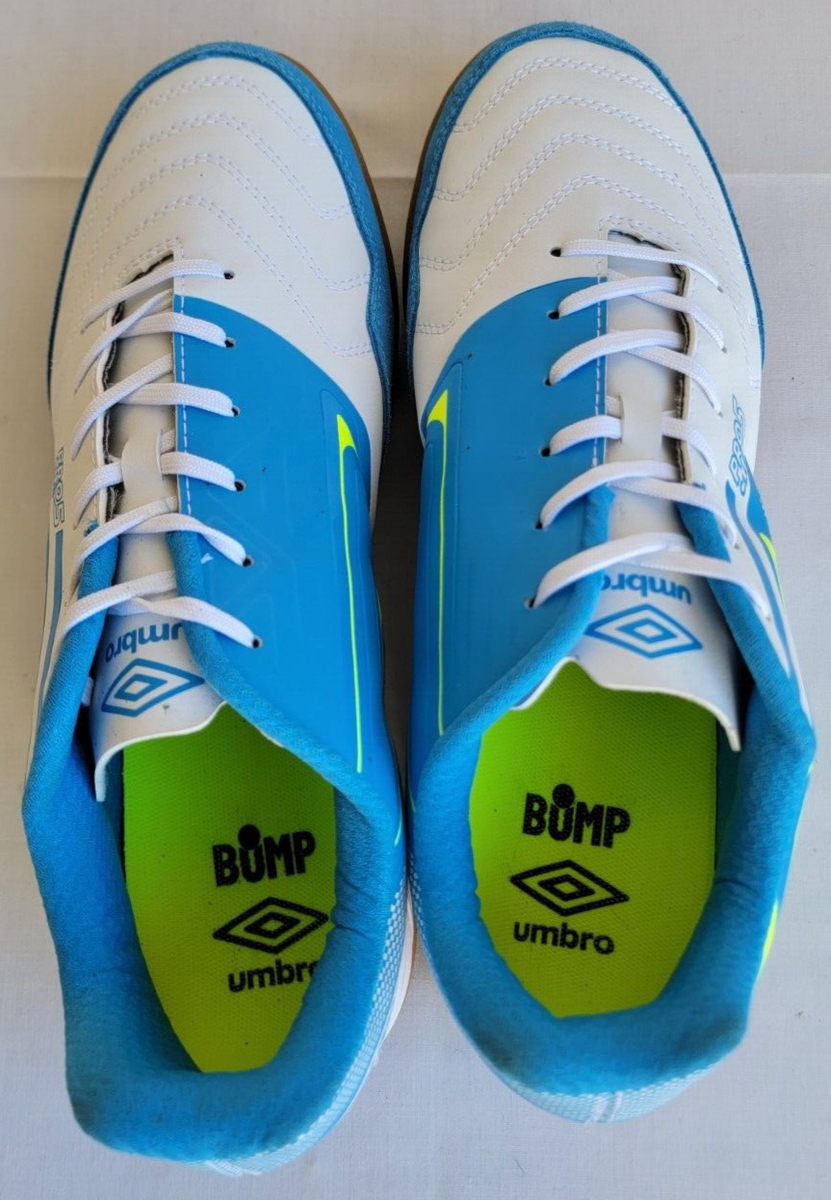 Mens Size 12 White Blue Umbro Pro5 Club Bump 360 Zone Indoor