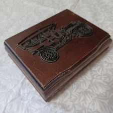 Vintage Wooden Model T Card Deck Holder (No Cards)