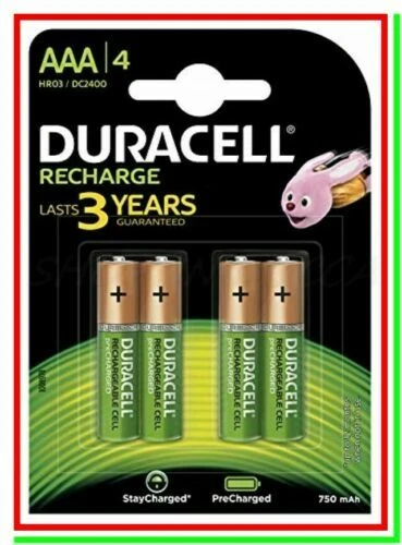 Batterie ricaricabili Duracell per articoli audio e video