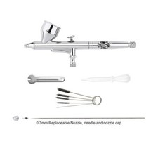 Dual Action Air Brush Airbrush Kit Gravity Feed Spray Gun Compress Paint Art Set