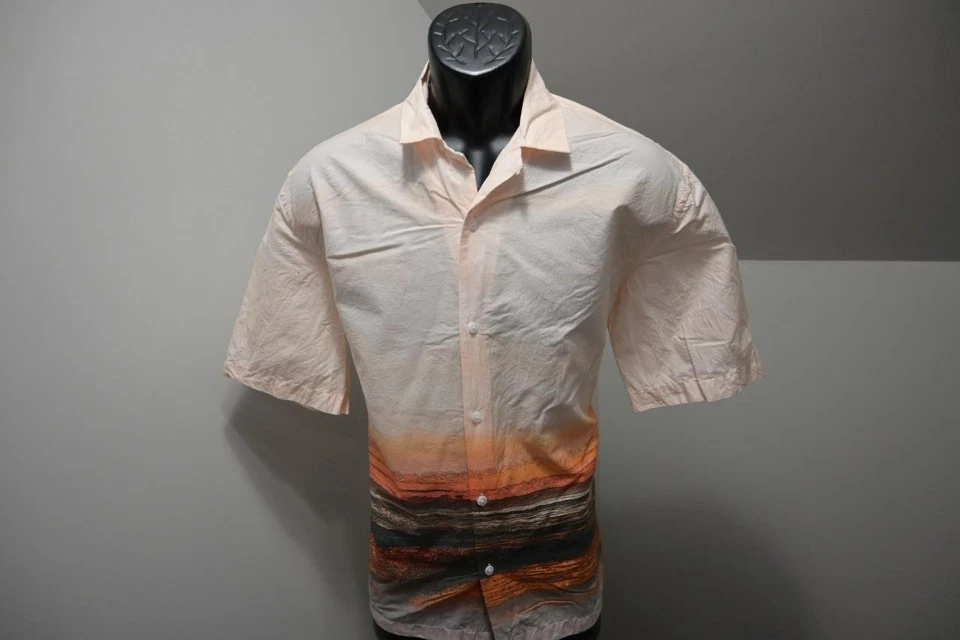 Topman Casual Button Up Hawaiian Shirt Beach View Short Sleeve Mens Sz Small - Image 2 of 4