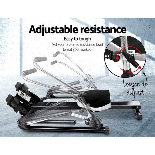Adjustable Foldable Rowing Machine Cardio Fitness Rower Exercise Machine Quiet - Picture 2 of 8