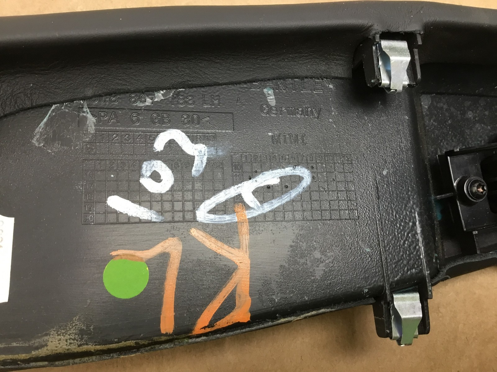 Bentley Continental GT 2013 Rear Left Quarter Panel Window Switch Trim 11-18 :O