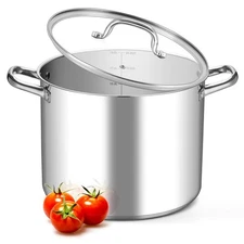 20QT Stock Pot, 18/10 Stainless Steel Soup Pot With Lid, Heavy Duty Stockpot ...