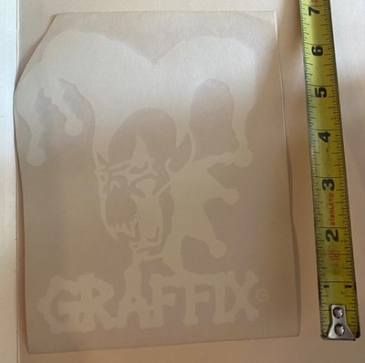 GRAFFIX Evil Jester decal 6.5'' White