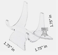 Curved Stand Clear Acrylic Display Easel Small 1.75 x 1.75 x 1.75 Rocks Fossils