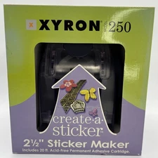 Xyron 250 Create A Sticker 2.5" Sticker Maker Scrapbooking Card Making New