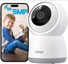 ieGeek 5MP Indoor Camera mit 5G/2.4G WiFi Auto Tracking,2-Way Audio,Night Vision