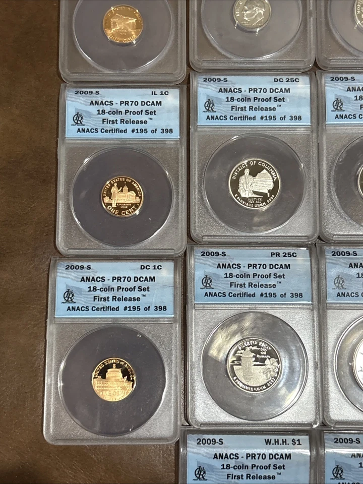 2009S 18 COIN PROOF SET ANACS PR70 DCAM 1st Release #195 Of 398 Custom Case X399 - Image 4 of 4