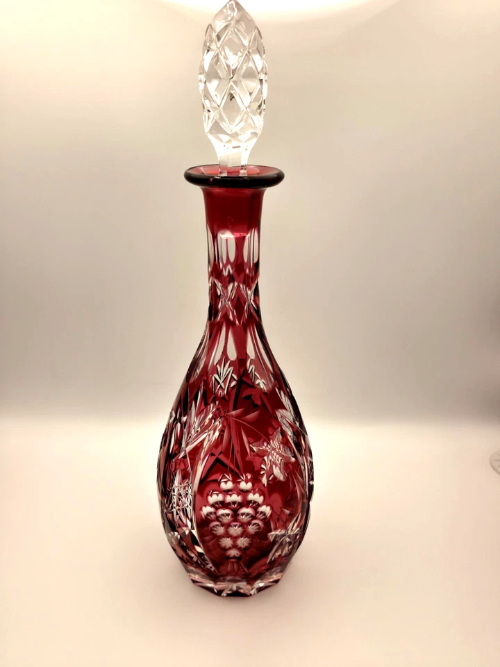 ¡Jarra de arándano Nachtmann cortada a cristal y JUEGO DE 12 (4,5") vasos! ¡Bonito! Foto 2 de 4