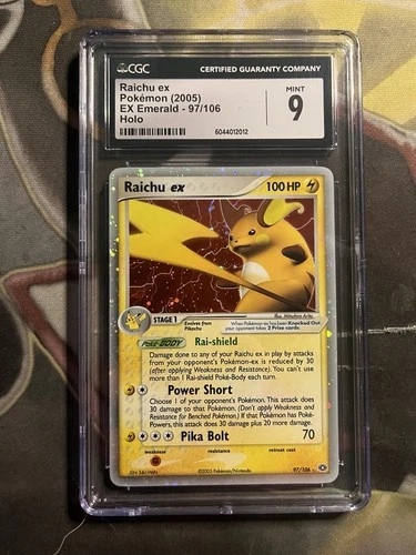 Raichu ex 97/106 Emerald Holo CGC 9