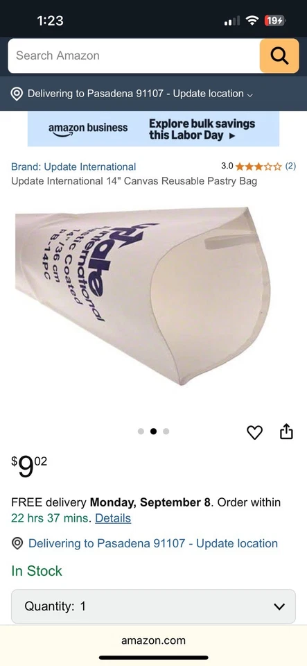 "Nueva bolsa de pastelería reutilizable de 24"" - recubierta de plástico". Suministros de panadería decoración de pasteles Foto 3 de 4