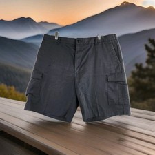Delta  Logo Black Cargo Pocket Ramp Work Shorts Mens 38