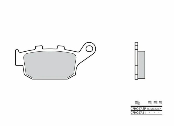 Brembo Street Carbon Keramik BremsbeläGe - 07HO2711-image