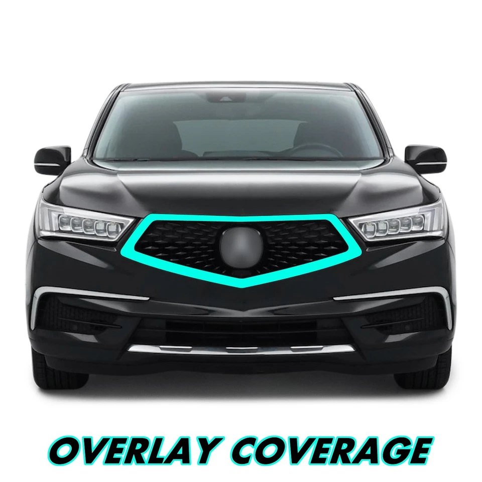 Vinilo apagón eliminación de cromo para moldura de parrilla Acura MDX 2017-20 Foto 2 de 4