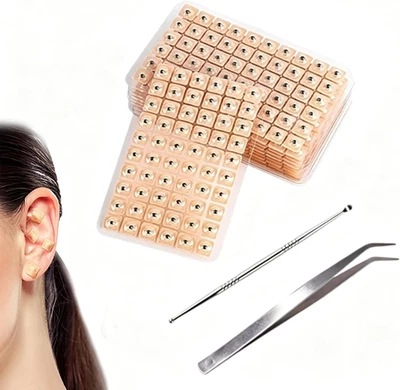 1800Pcs Ear Seeds Kit, Disposable Ear Acupressure Patches, Ear Massage Sticke... - image 1 of 4