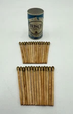 Busch Bavarian Beer Can Shaped Matchbox W/ Gold Tip Matches