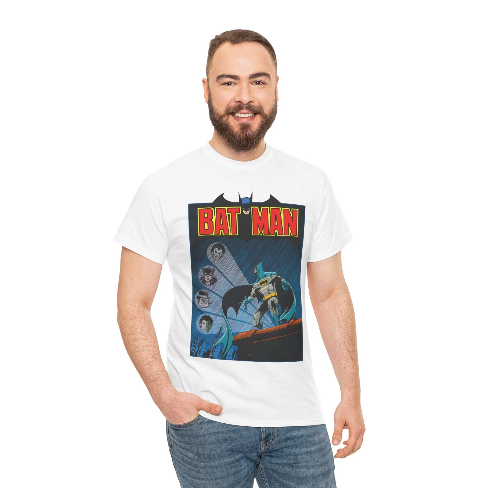 Batman T-Shirt - DC Comics - Catwoman, Joker, Two-Face, Penguin - Bronze Age Art