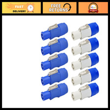 PowerCON Cable Connector Replacement 5 Pack NAC3FCA NAC3FCB - Blue White