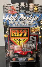 SUPER RARE KISS ARMY JEEP 1999 HOT ROCKIN STEEL STREET WHEELS NEW ON CARD ACE